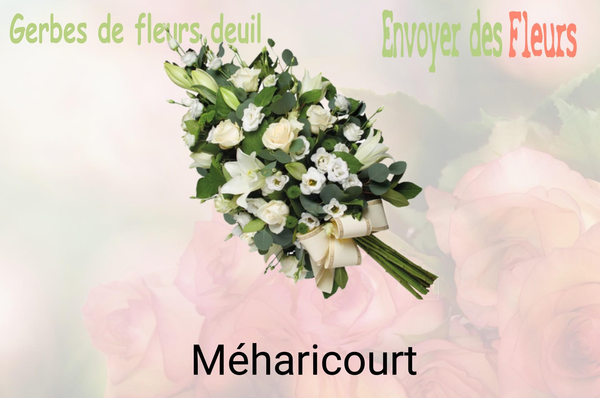 Gerbe de fleurs de deuil livrée à Méharicourt